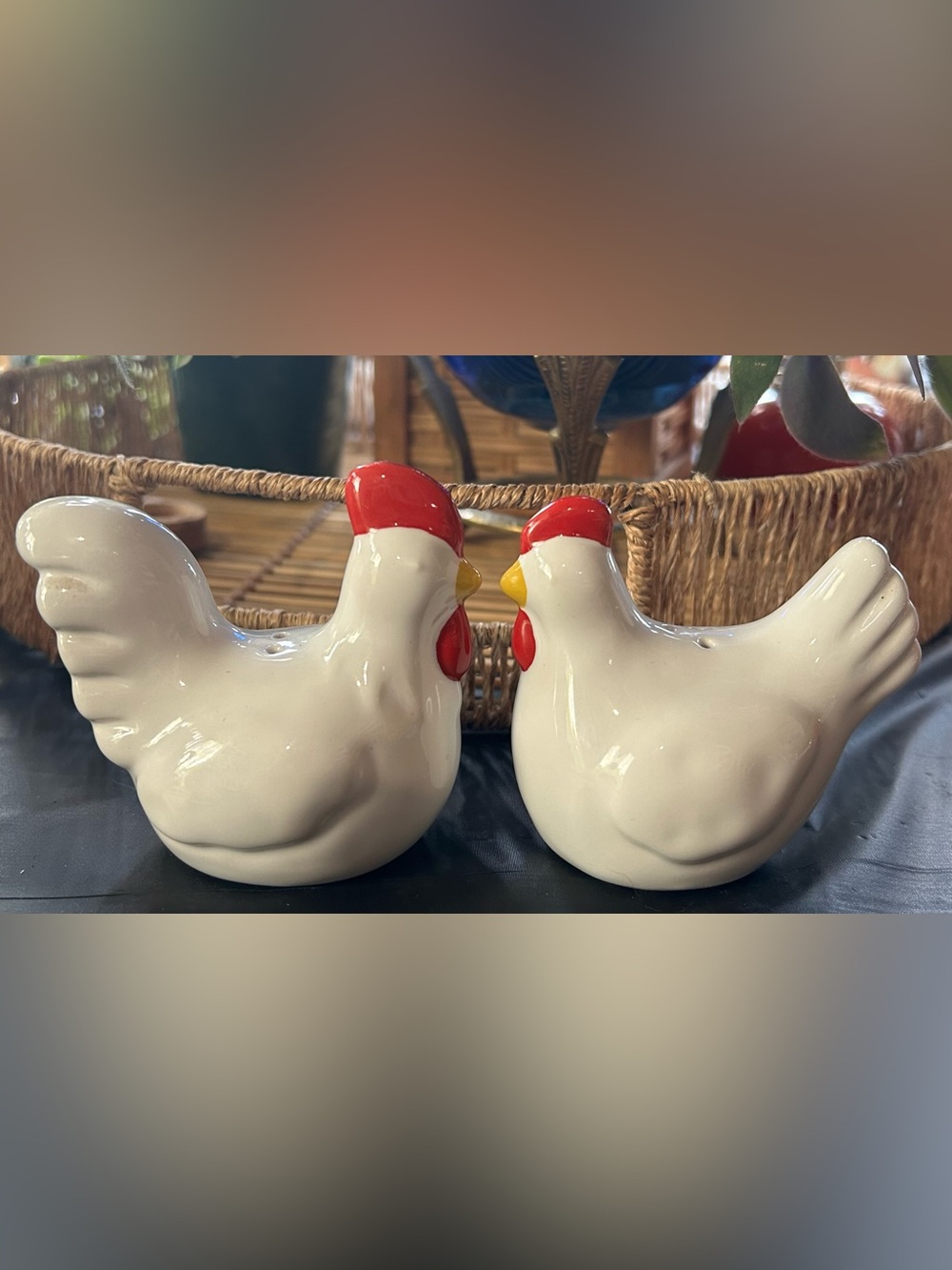 Food Network Rooster and Hen Salt/Pepper Shakers